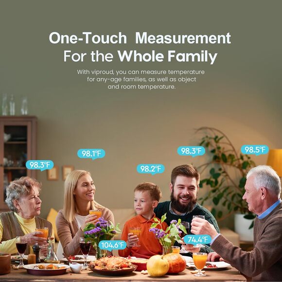 Viproud No-Touch Infrared Thermometer –  Thermometer for Baby & Adults - Picture 10 of 14